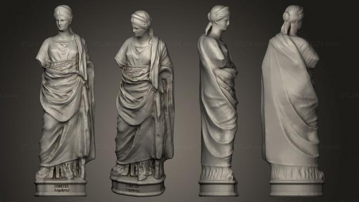 Статуи античные и исторические (Статуя Деметры, STKA_0791) 3D модель для ЧПУ станка
